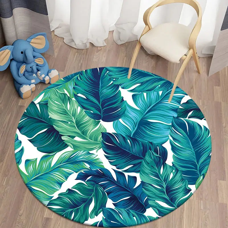 Round Tropical Rug