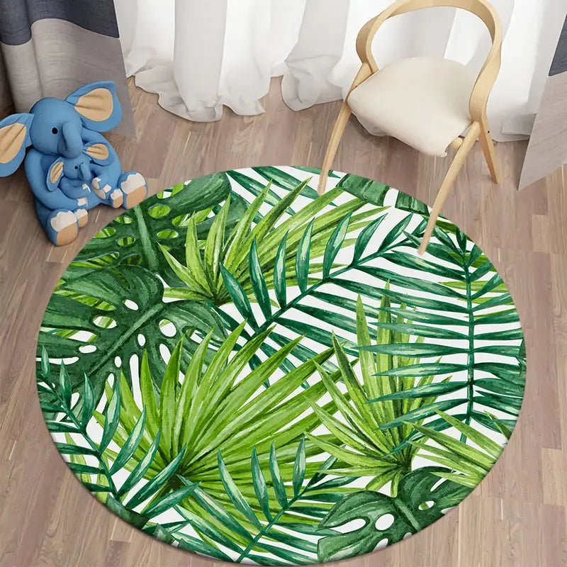 Round Tropical Rug
