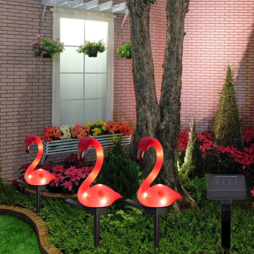 Solar Flamingo Light
