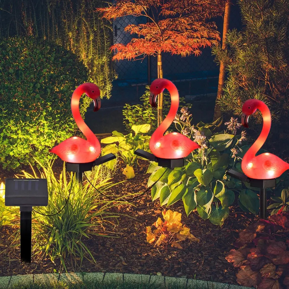 Solar Flamingo Light