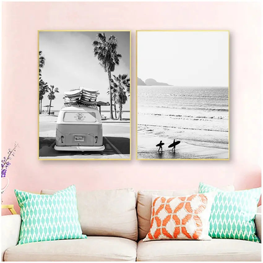 Tropical beach poster