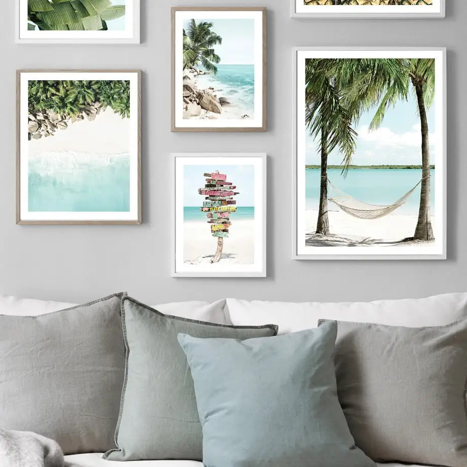 Tropical beach wall Art