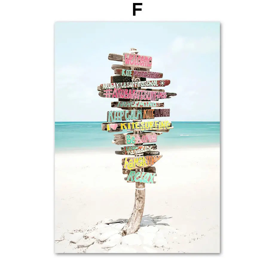 Tropical beach wall Art