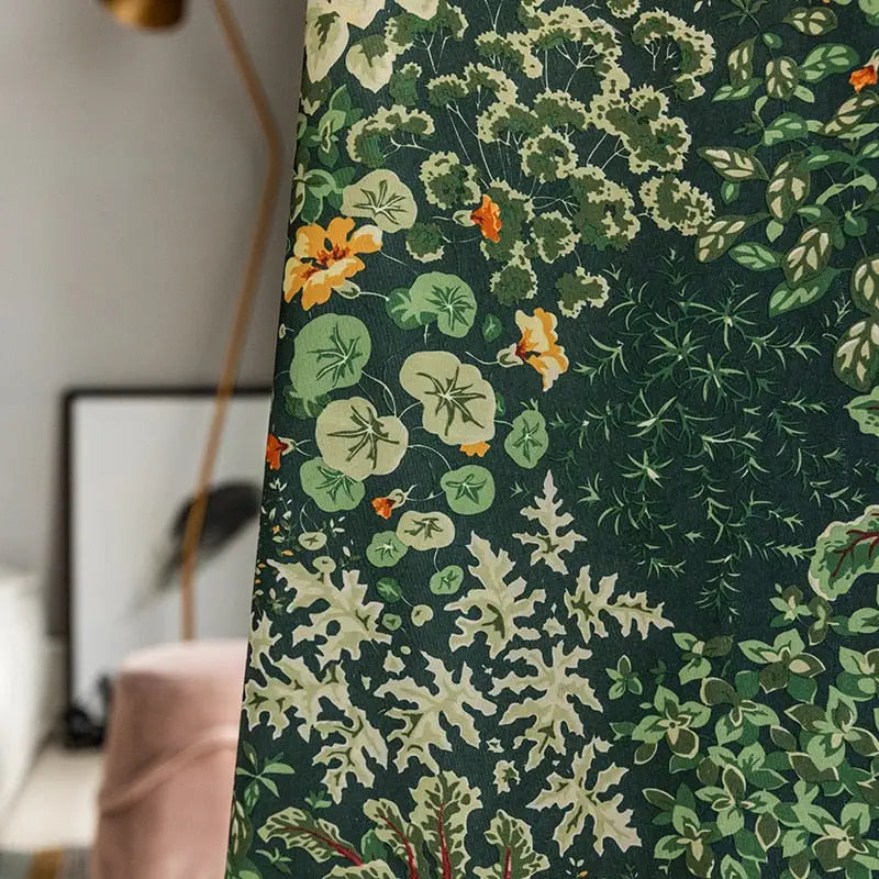 Tropical Green Curtain