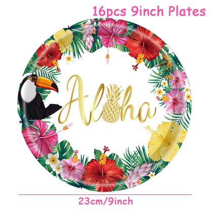Large Tropical Paper Plate