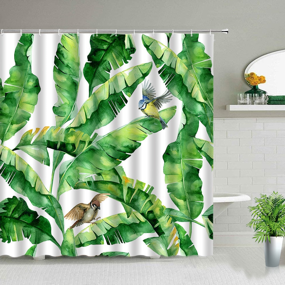 Banana Leaf Shower Curtains