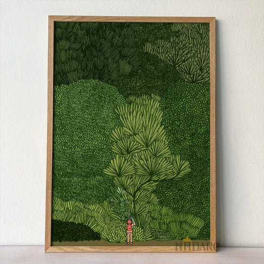 Scandinavian Jungle Wall Art Canvas Poster