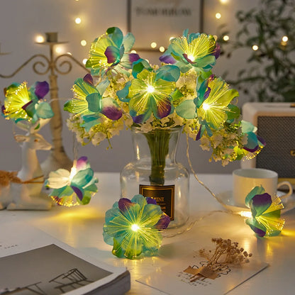 Tropical Blossom Fairy String Lights – 2m, 10 Warm LEDs