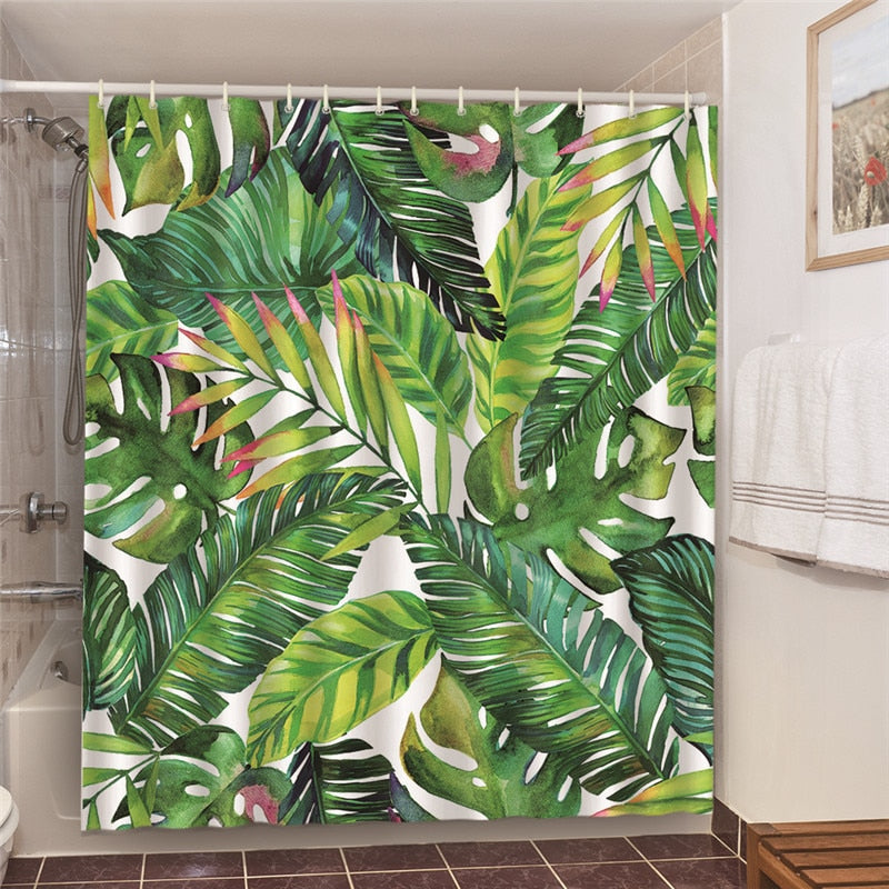 Tropical Print Shower Curtains