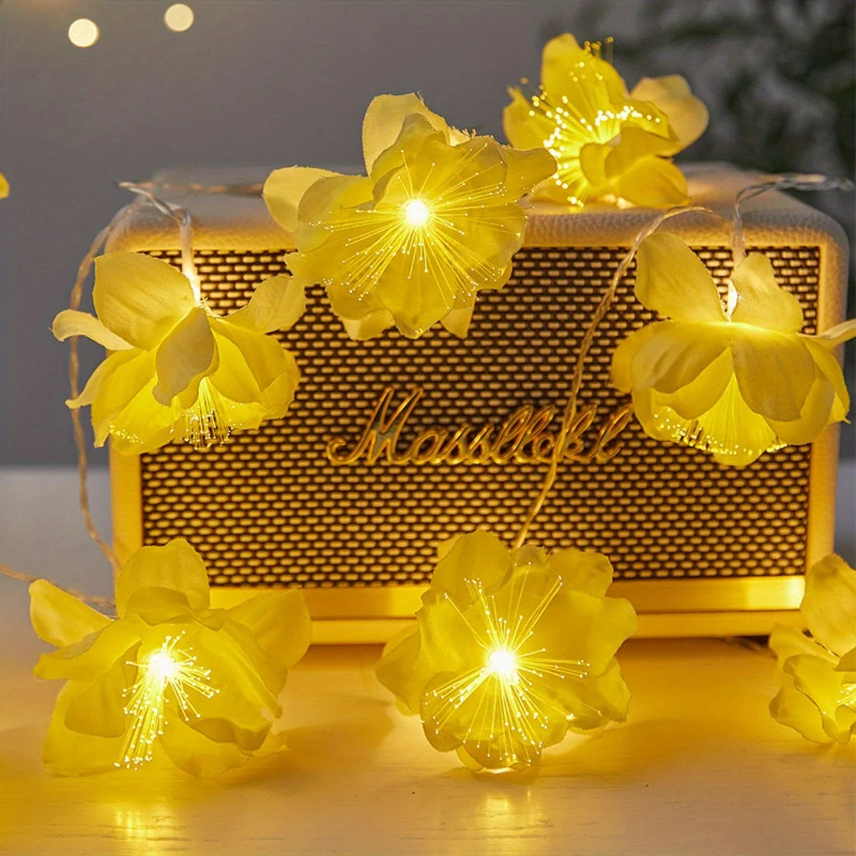 Tropical Blossom Fairy String Lights – 2m, 10 Warm LEDs
