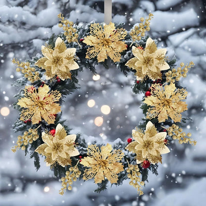 Tropical Christmas Flower & Berry Picks – 22-Piece Set
