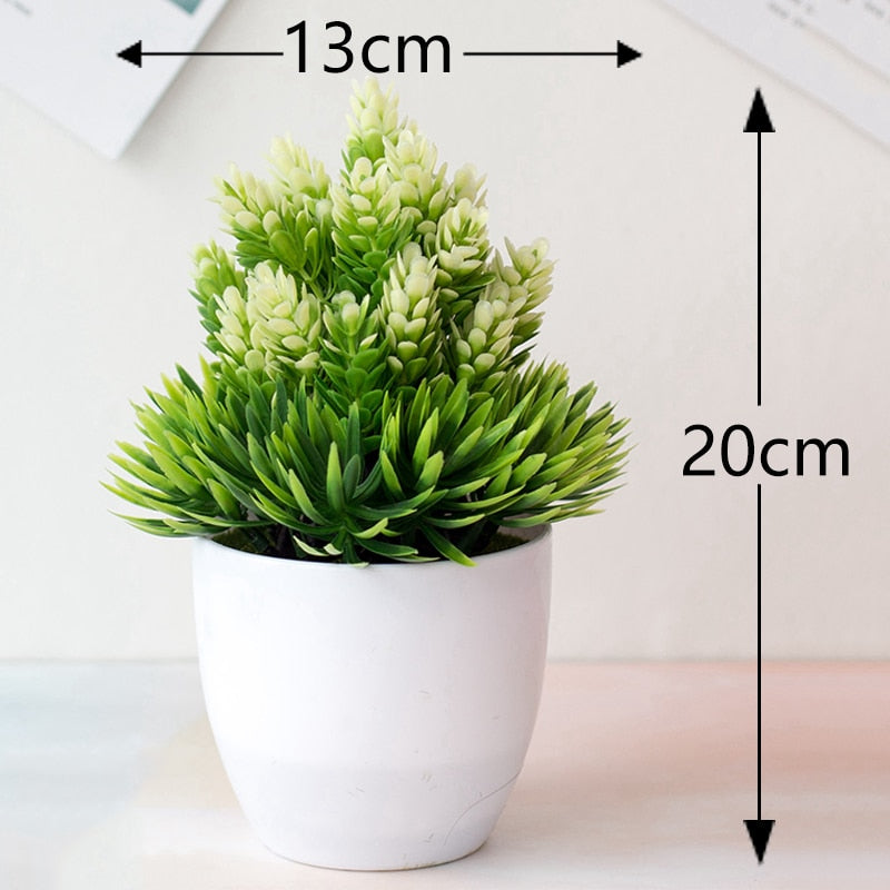 Mini artificial plant in flower