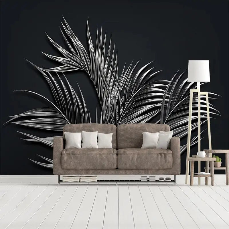 Black Tropical Wallpaper