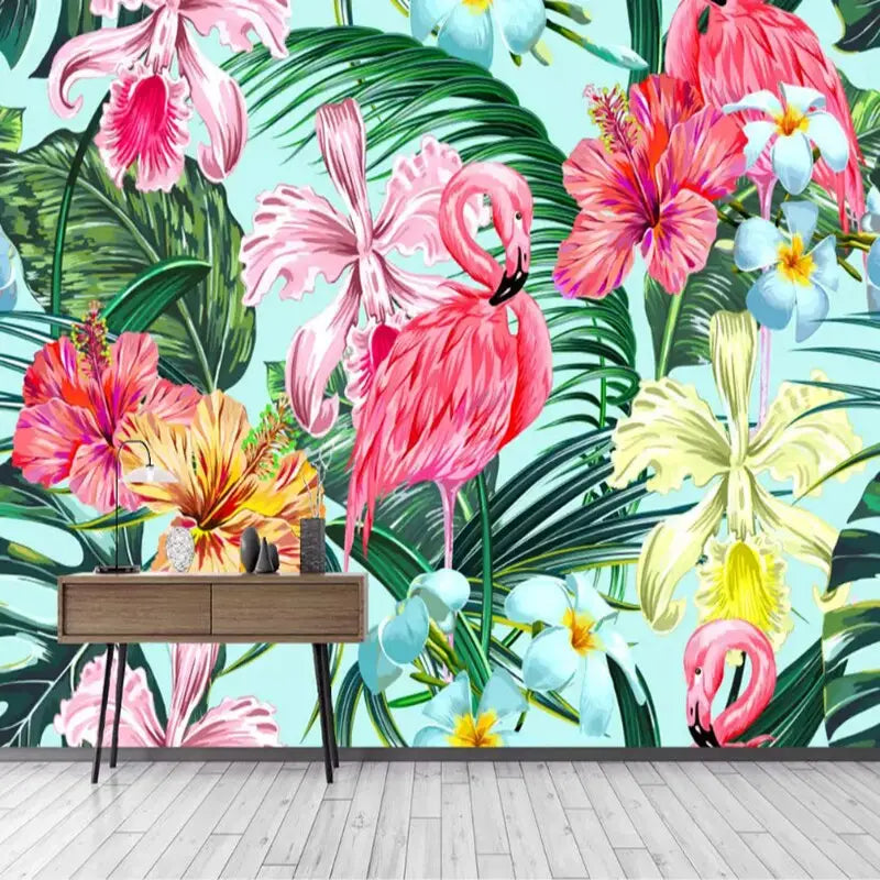 Tropical Flamingo Deluxe Magnetic Wallpaper