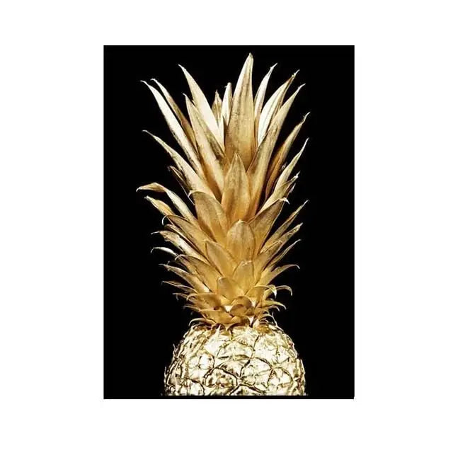 Gold Pineapple Wall Art