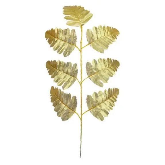 Golden branches of artificial fern