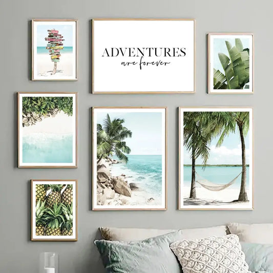 Tropical beach wall Art