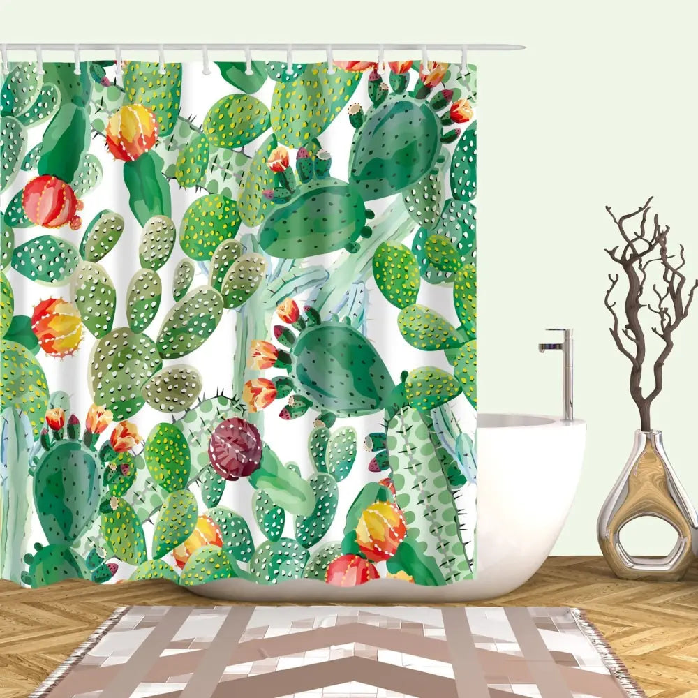 tropical-cactus-shower-curtain