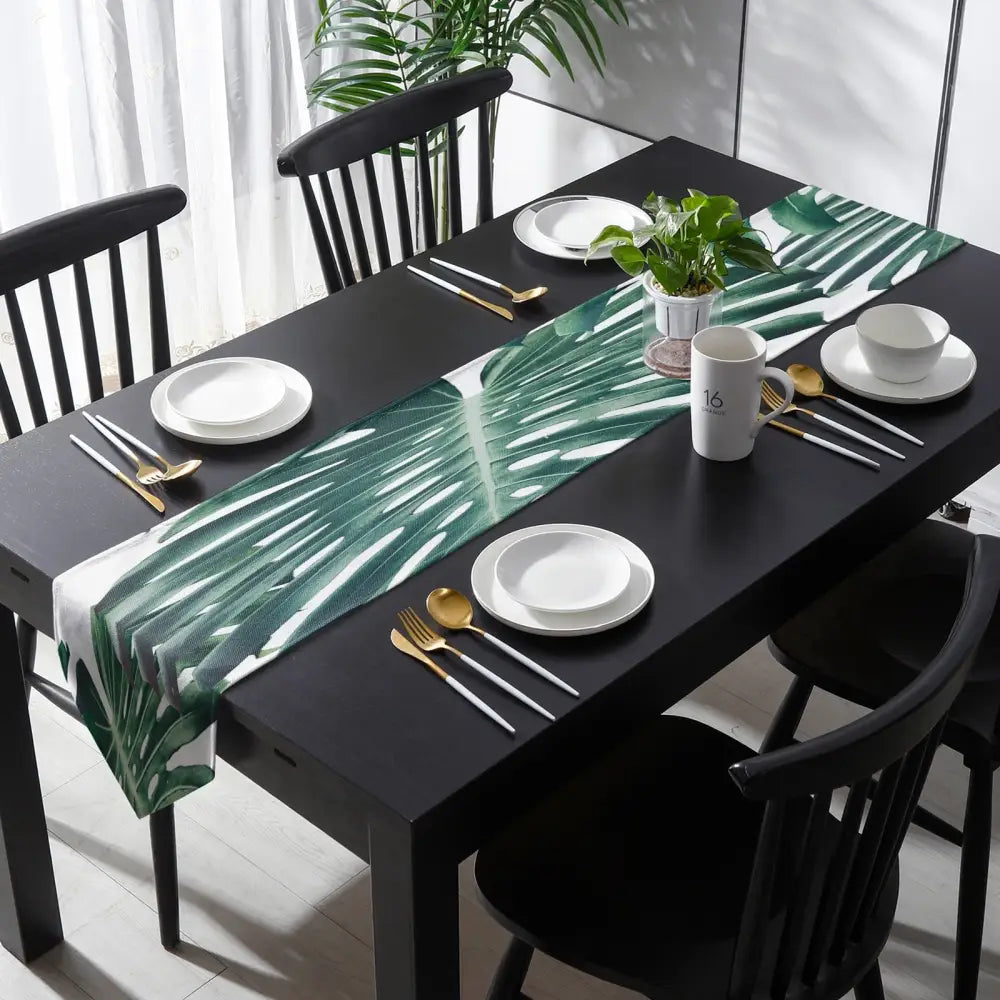 Tropical Palm Tree Table Runner