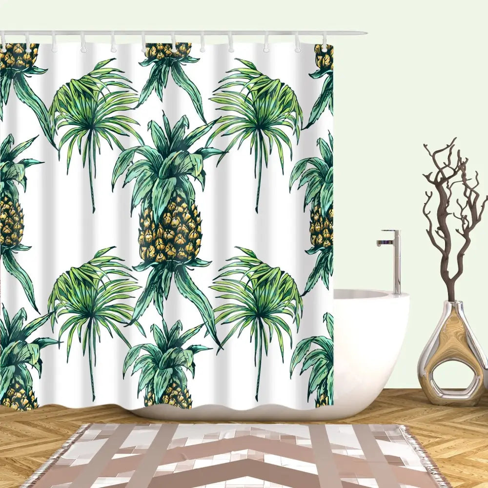 tropical-pineapple-shower-curtain